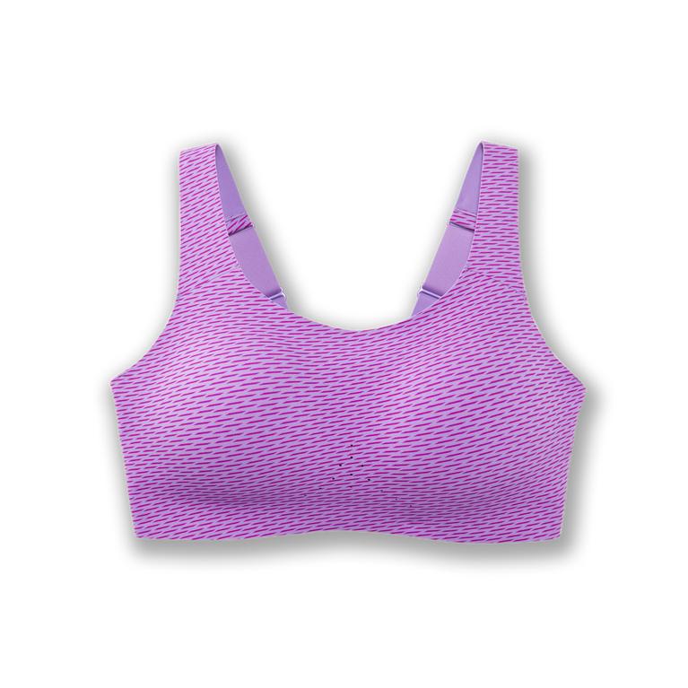 Brooks DARE SCOOPBACK Running Bra Womens Online - Heliotrope Texture Print/MediumPurple (JZH273158)